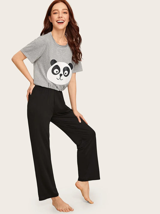 Panda Printed Night Suit