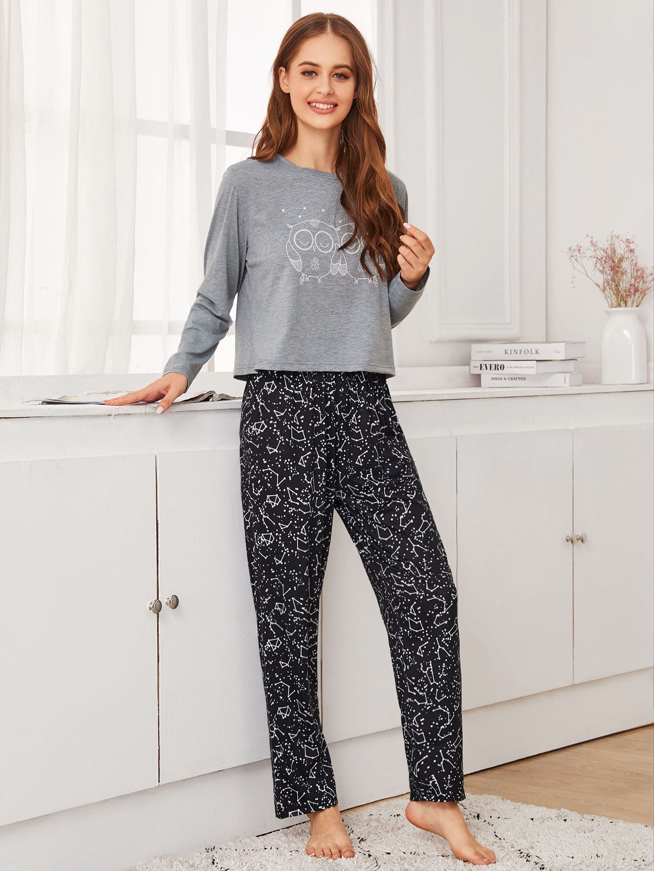 Textured Pajama Night Suit