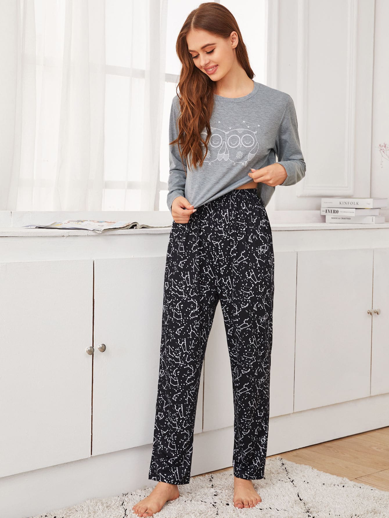 Textured Pajama Night Suit