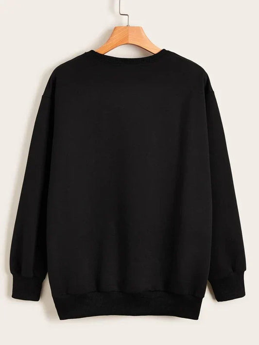 Black Basic Sweat Shirt