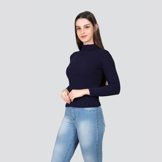 Navy Blue High Neck For Women