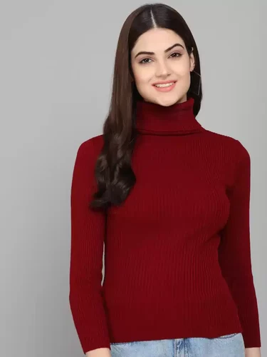 Maroon High Neck For Women