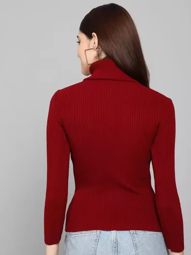 Maroon High Neck For Women