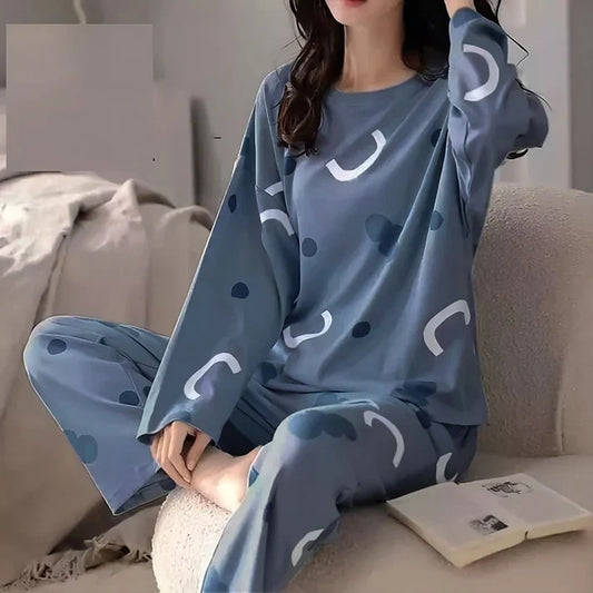 Pattern Printed Woman Night Suit